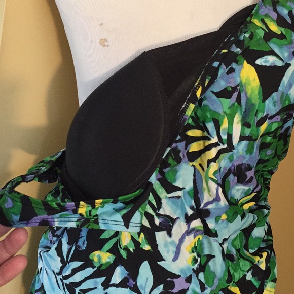 Swimsuits 4 All sz 20W Floral Mallot Bathing Suit - Picture 8 of 8